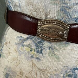 Fossil leather belt